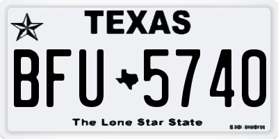 TX license plate BFU5740