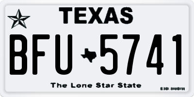 TX license plate BFU5741