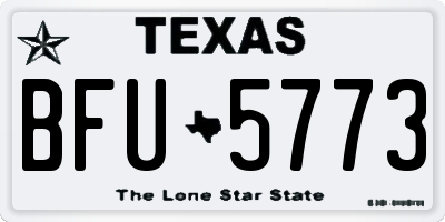 TX license plate BFU5773