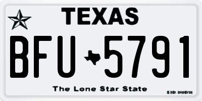 TX license plate BFU5791