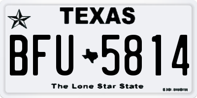TX license plate BFU5814