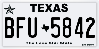 TX license plate BFU5842