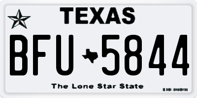 TX license plate BFU5844