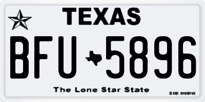 TX license plate BFU5896