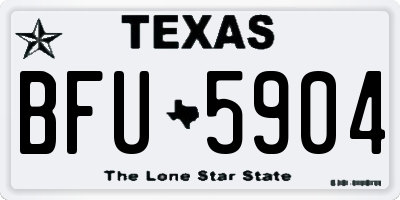 TX license plate BFU5904