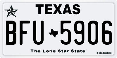 TX license plate BFU5906