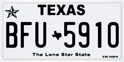 TX license plate BFU5910