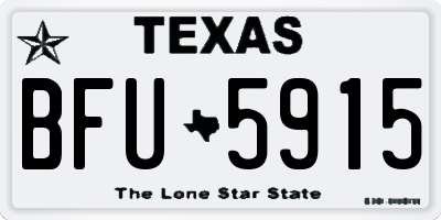 TX license plate BFU5915