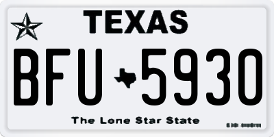TX license plate BFU5930
