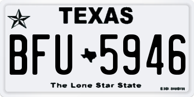 TX license plate BFU5946