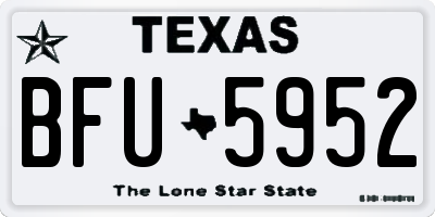 TX license plate BFU5952