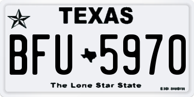 TX license plate BFU5970
