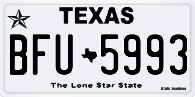 TX license plate BFU5993
