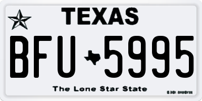 TX license plate BFU5995