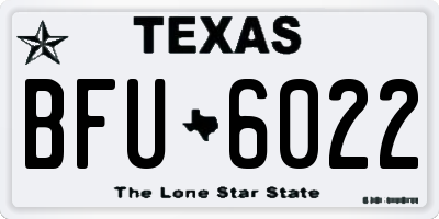 TX license plate BFU6022