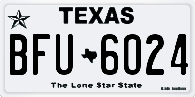 TX license plate BFU6024