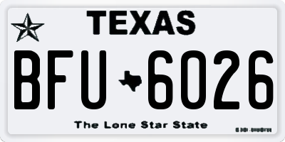 TX license plate BFU6026
