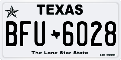 TX license plate BFU6028