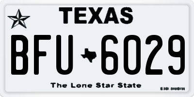 TX license plate BFU6029