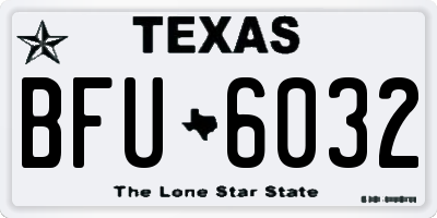 TX license plate BFU6032