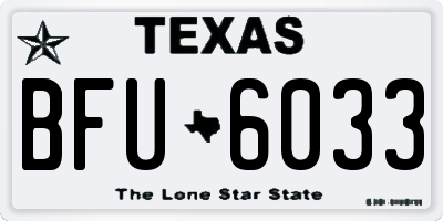 TX license plate BFU6033