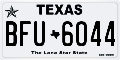 TX license plate BFU6044