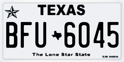 TX license plate BFU6045