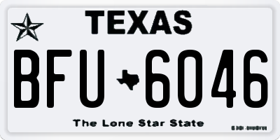 TX license plate BFU6046