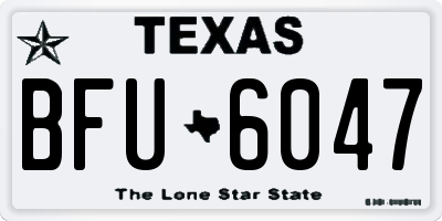 TX license plate BFU6047