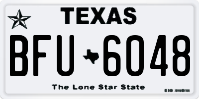 TX license plate BFU6048