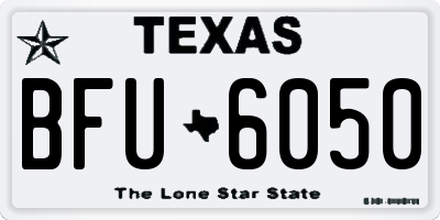 TX license plate BFU6050