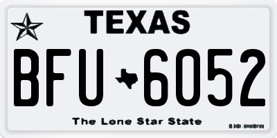 TX license plate BFU6052