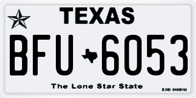 TX license plate BFU6053