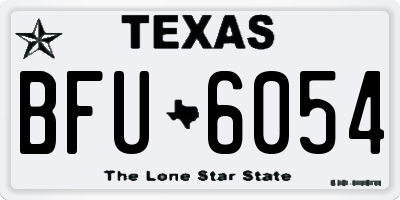 TX license plate BFU6054