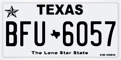 TX license plate BFU6057
