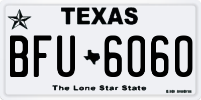 TX license plate BFU6060