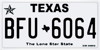 TX license plate BFU6064