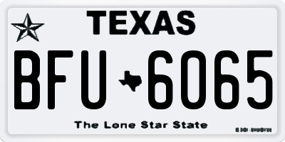 TX license plate BFU6065