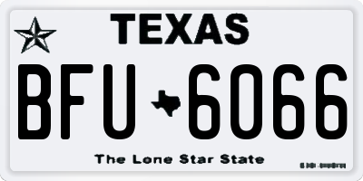 TX license plate BFU6066
