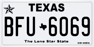 TX license plate BFU6069