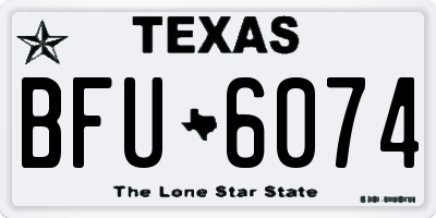 TX license plate BFU6074