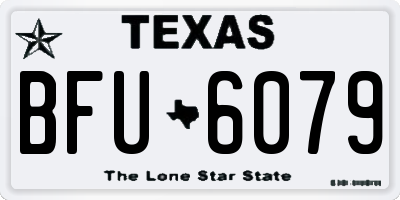 TX license plate BFU6079