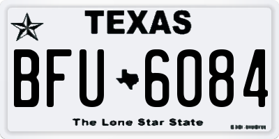 TX license plate BFU6084