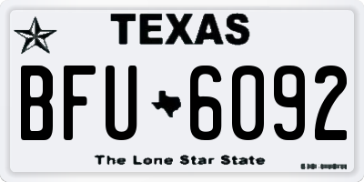 TX license plate BFU6092