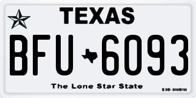 TX license plate BFU6093