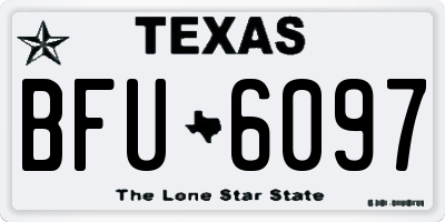 TX license plate BFU6097