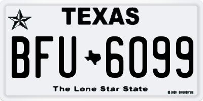 TX license plate BFU6099