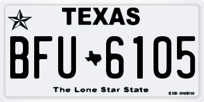 TX license plate BFU6105