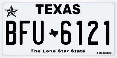TX license plate BFU6121