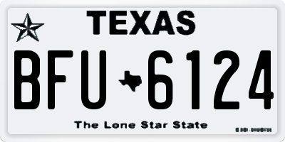 TX license plate BFU6124